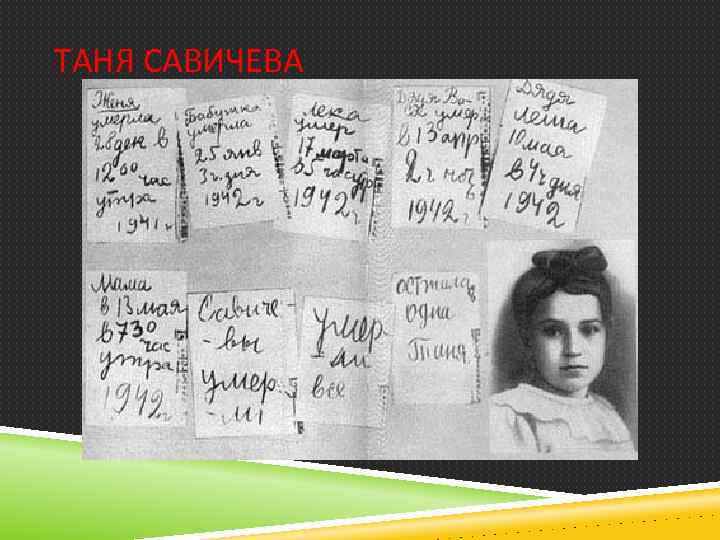 ТАНЯ САВИЧЕВА 