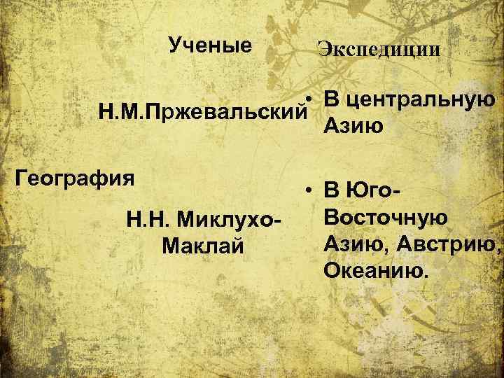 Ученые Экспедиции • В центральную Н. М. Пржевальский Азию География • В Юго. Восточную