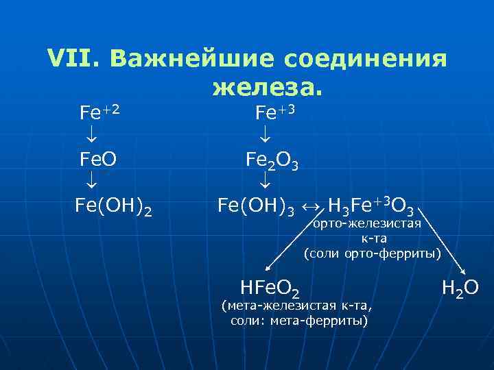 Железу образует