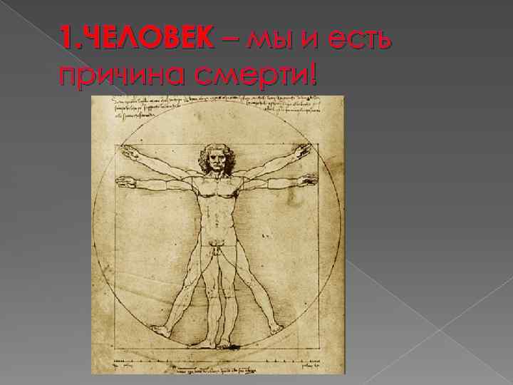1. ЧЕЛОВЕК – мы и есть причина смерти! 