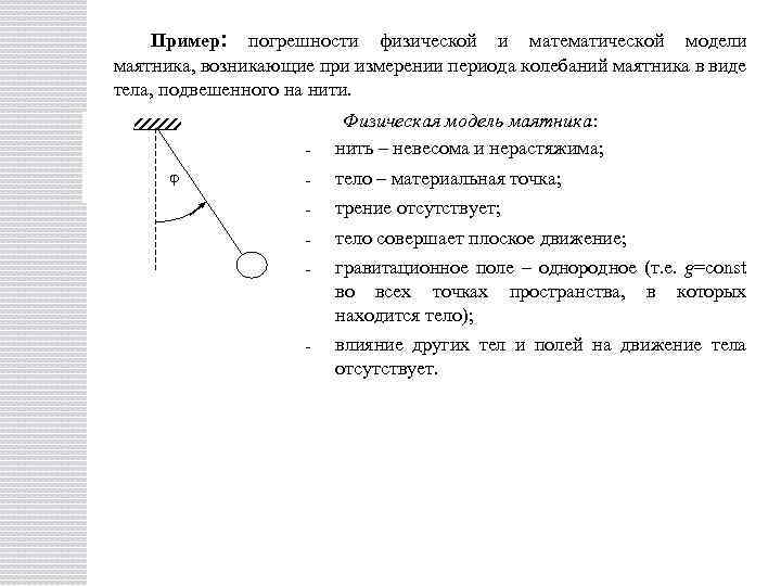 Путь пройденный шариком математического маятника