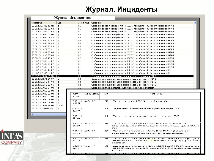 Журнал. Инциденты 