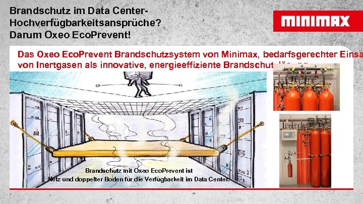 Brandschutz im Data Center. Hochverfügbarkeitsansprüche? Darum Oxeo Eco. Prevent! Das Oxeo Eco. Prevent Brandschutzsystem