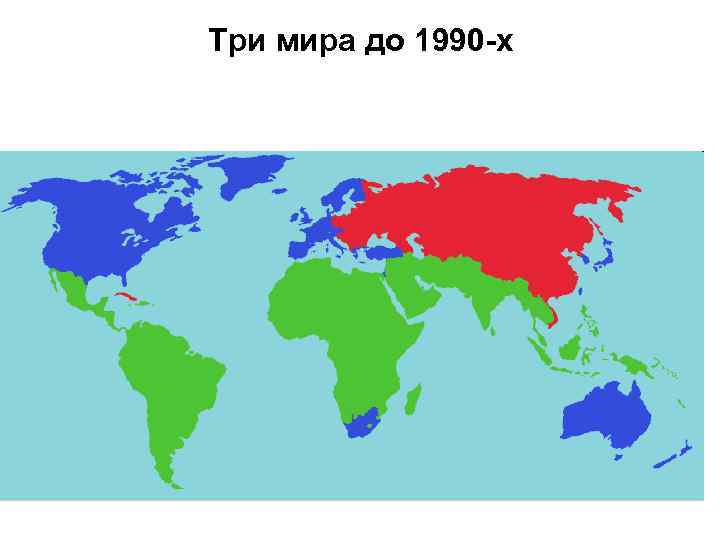 Три мира до 1990 -х 