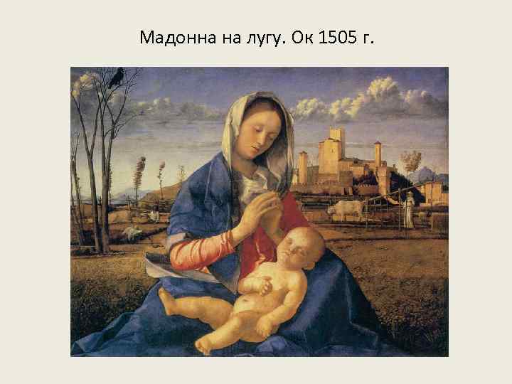 Мадонна на лугу. Ок 1505 г. 