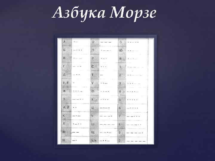 Азбука Морзе 