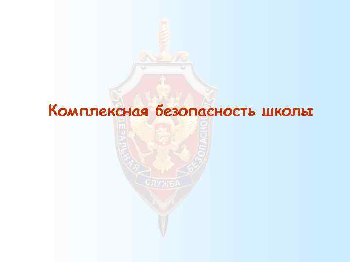 Комплексная безопасность школы 