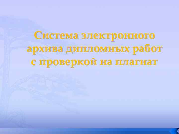 Система электронного архива дипломных работ с проверкой на плагиат 