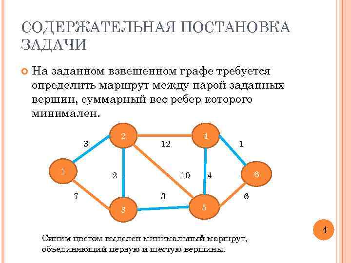 Вес графа. Содержательная постановка задачи. Содержательная постановка задачи пример. Маршрут в графе. Взвешенные графы задачи.