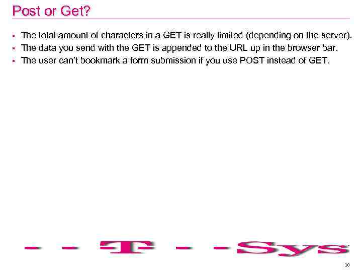 Post or Get? § § § The total amount of characters in a GET