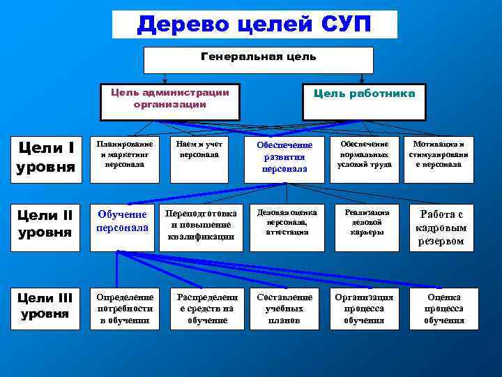 Цель управления система организации