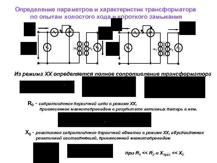 Определение параметров и характеристик трансформатора по опытам холостого хода и короткого замыкания A 1