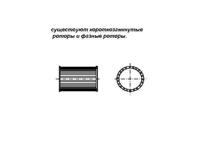 существуют короткозамкнутые роторы и фазные роторы. 