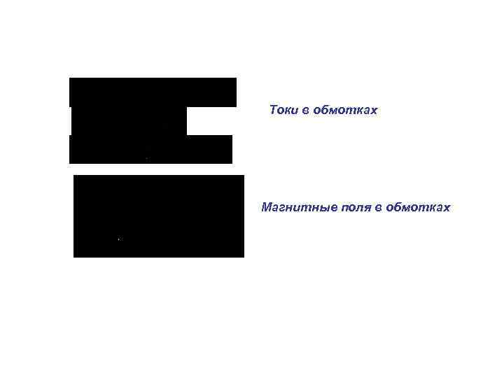 Токи в обмотках Магнитные поля в обмотках 