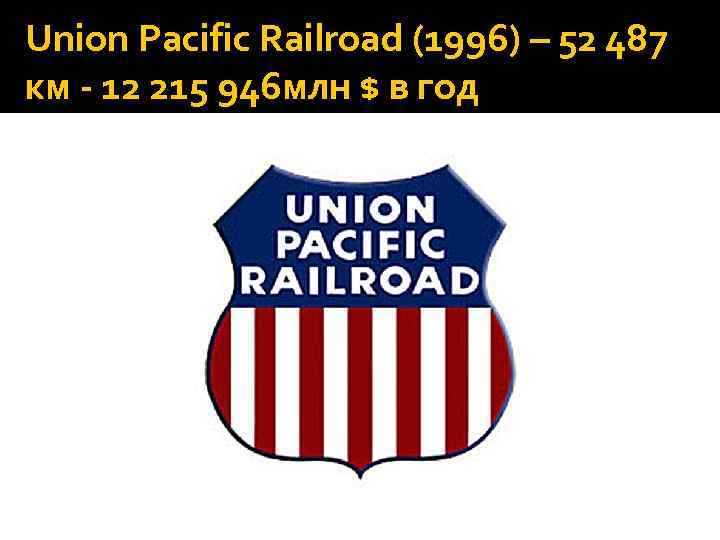 Union Pacific Railroad (1996) – 52 487 км - 12 215 946 млн $