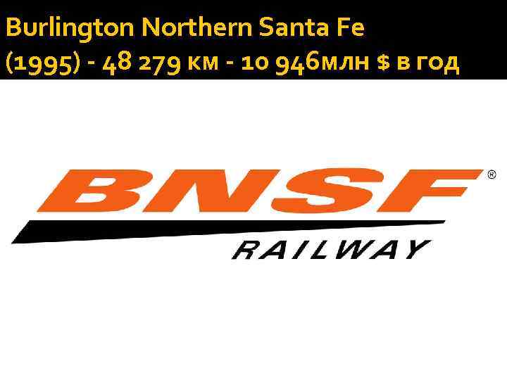 Burlington Northern Santa Fe (1995) - 48 279 км - 10 946 млн $