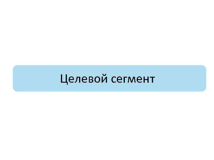 Целевой сегмент 