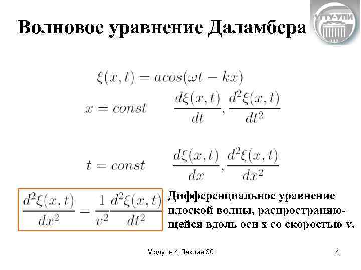 Интенсивность плоской волны