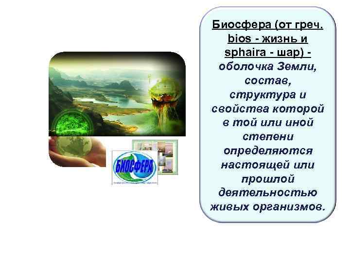 Биосфера (от греч. bios - жизнь и sphaira - шар) оболочка Земли, состав, структура