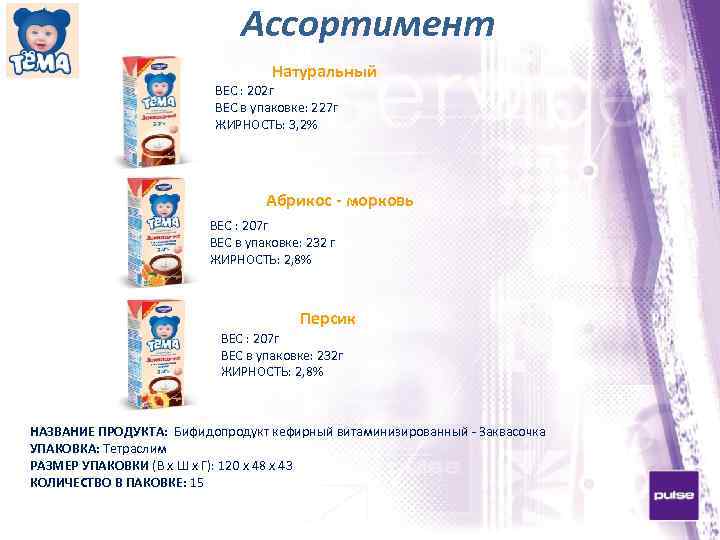 Ассортимент Натуральный ВЕС : 202 г ВЕС в упаковке: 227 г ЖИРНОСТЬ: 3, 2%