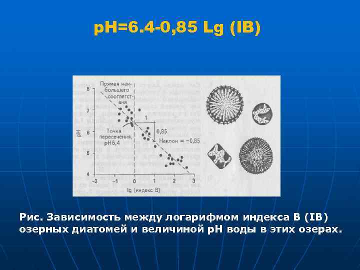 р. Н=6. 4 -0, 85 Lg (ІВ) Рис. Зависимость между логарифмом индекса В (ІВ)