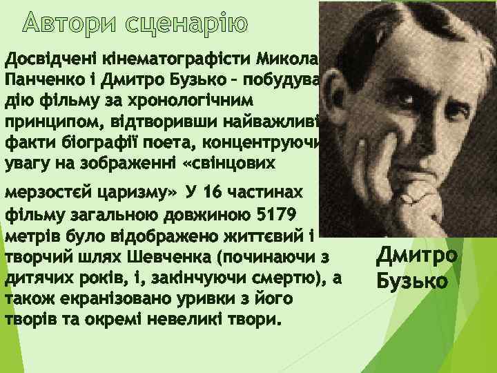 Автори сценарію Досвідчені кінематографісти Микола Панченко і Дмитро Бузько – побудувати дію фільму за