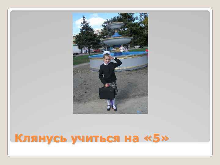 Клянусь учиться на « 5» 