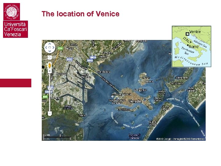 The location of Venice 
