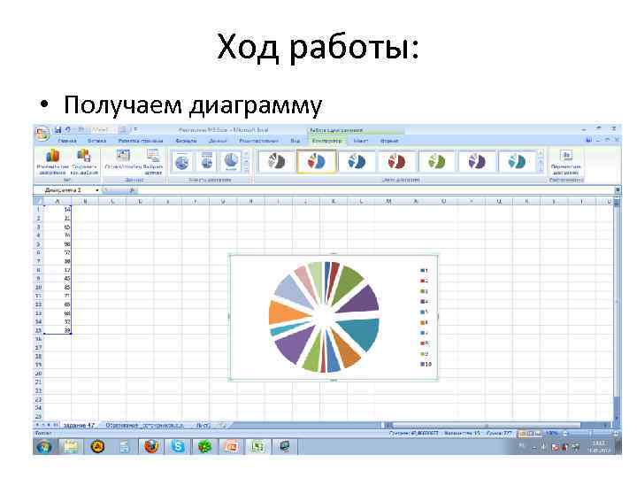 Ход работы: • Получаем диаграмму 