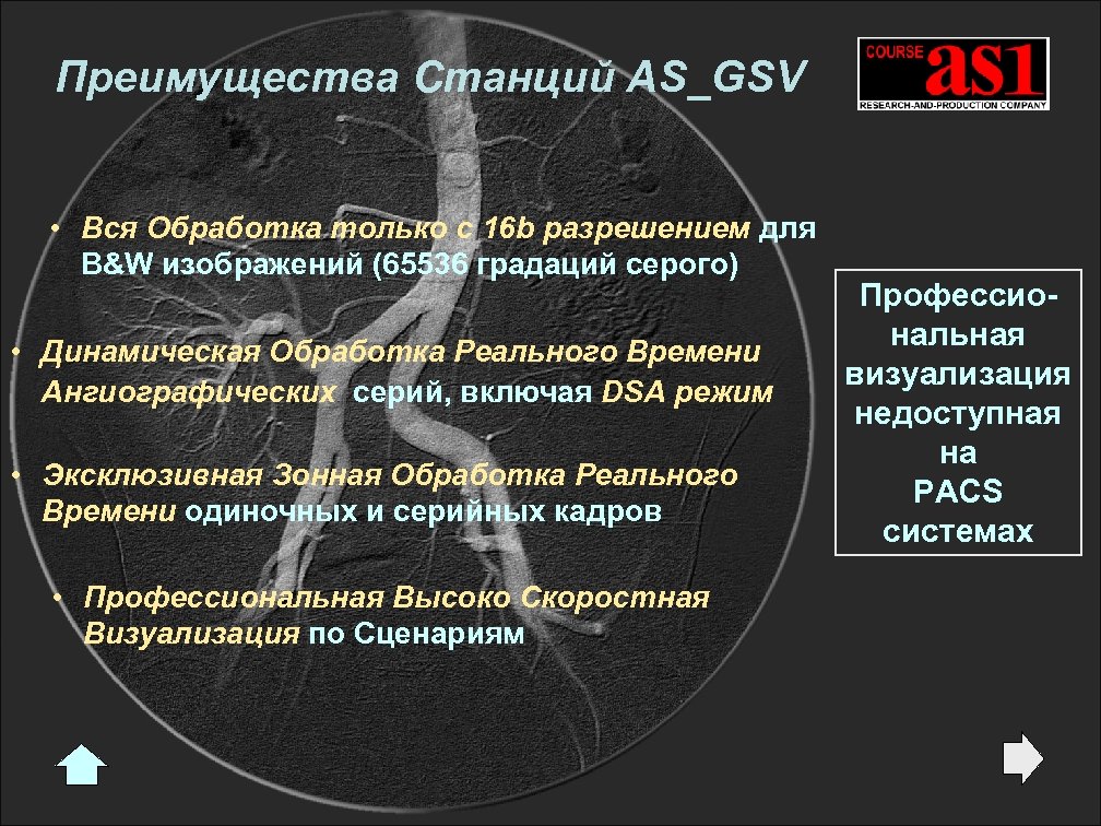Преимущества Станций AS_GSV • Вся Обработка только с 16 b разрешением для B&W изображений