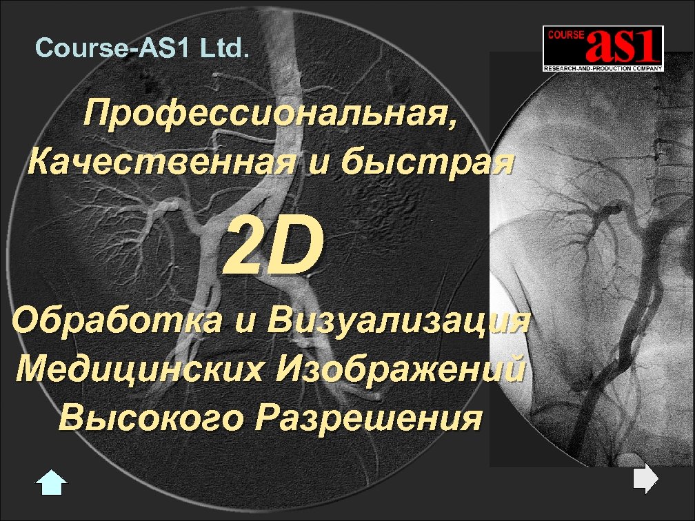 Course-AS 1 Ltd. Профессиональная, Качественная и быстрая 2 D Обработка и Визуализация Медицинских Изображений