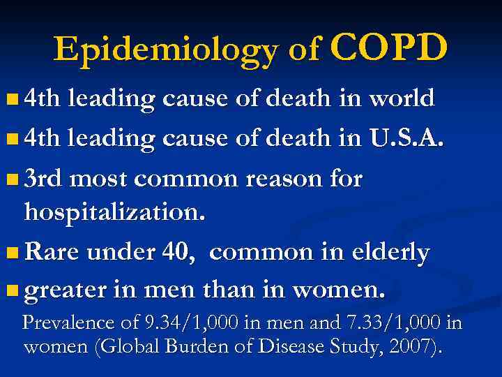 Chronic Obstructive Pulmonary Disease COPD THE Guideline