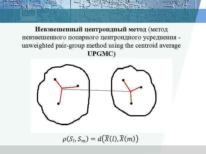 Невзвешенный центроидный метод (метод невзвешенного попарного центроидного усреднения - unweighted pair-group method using the