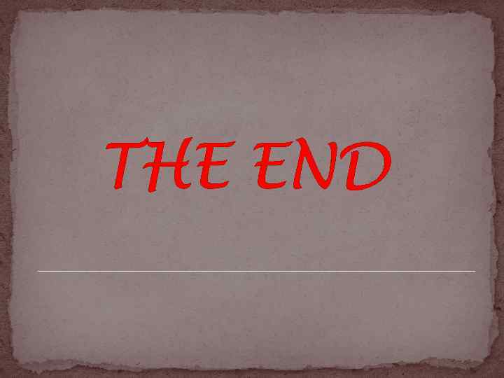 THE END 