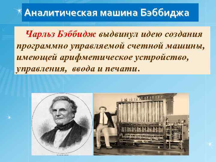 Кто выдвинул идею. Чарльз Бэббидж история вычислительной техники. Создания программно-управляемой Счетной машины,. Илжею создания электрический машины выдвинул. Автортпрограмно управляемой счетеой машины.