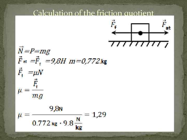 Calculation of the friction quotient 