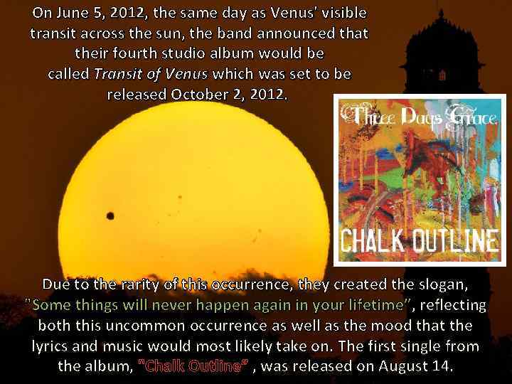 On June 5, 2012, the same day as Venus' visible transit across the sun,