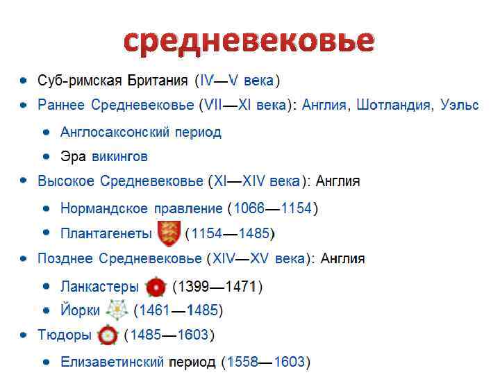 средневековье 