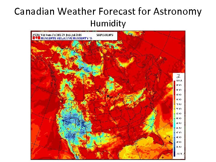 Canadian Weather Forecast for Astronomy Humidity 