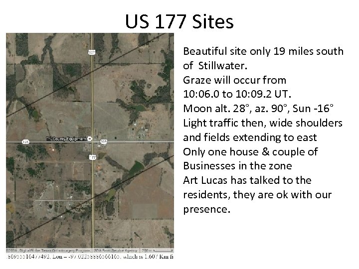 US 177 Sites Beautiful site only 19 miles south of Stillwater. Graze will occur
