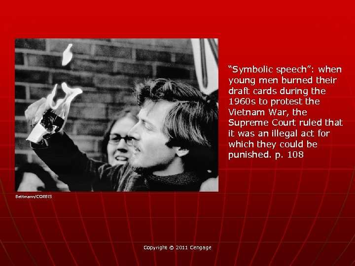 “Symbolic speech”: when young men burned their draft cards during the 1960 s to