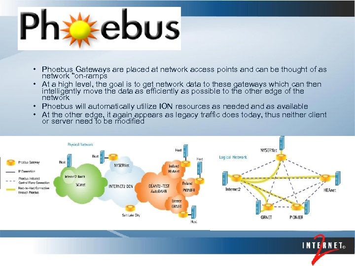  • Phoebus Gateways are placed at network access points and can be thought