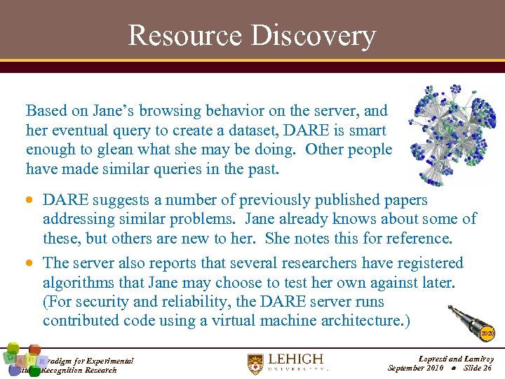 Resource Discovery Based on Jane’s browsing behavior on the server, and her eventual query