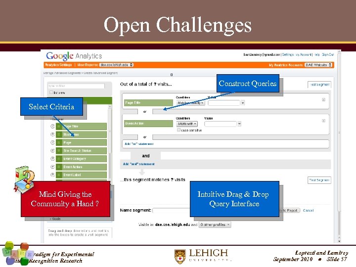 Open Challenges Construct Queries Select Criteria Mind Giving the Community a Hand ? A