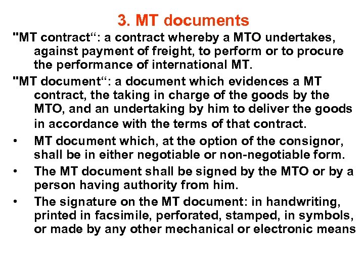 3. MT documents 