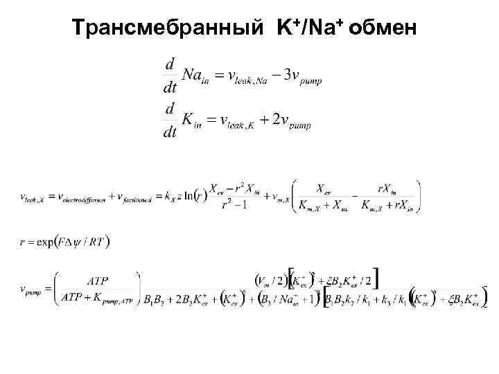 Трансмебранный K+/Na+ обмен 