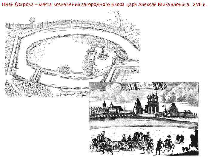 План Острова – места возведения загородного двора царя Алексея Михайловича. XVII в. 