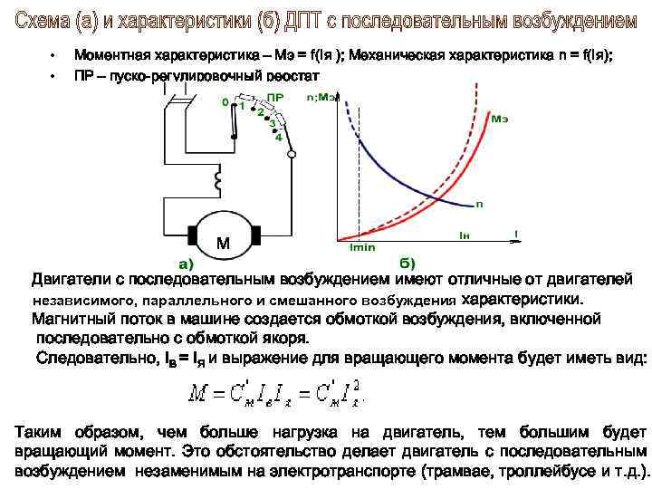 Двигатель последовательного возбуждения схема