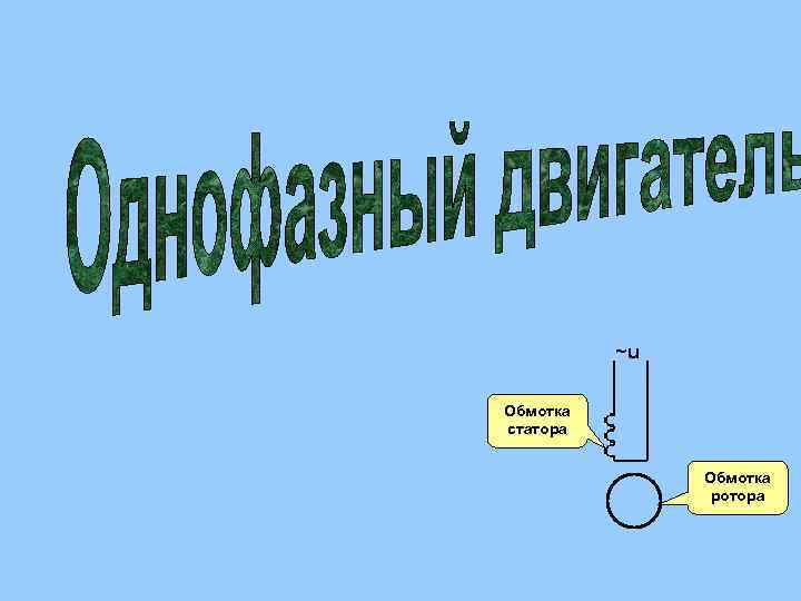 u ~ Обмотка статора Обмотка ротора 