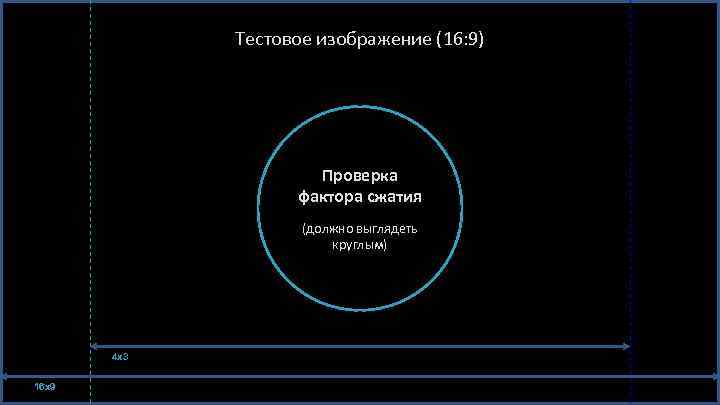 Тестовое изображение (16: 9) Проверка фактора сжатия (должно выглядеть круглым) 4 x 3 16
